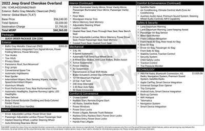 2022 Jeep Grand Cherokee Overland 4x4