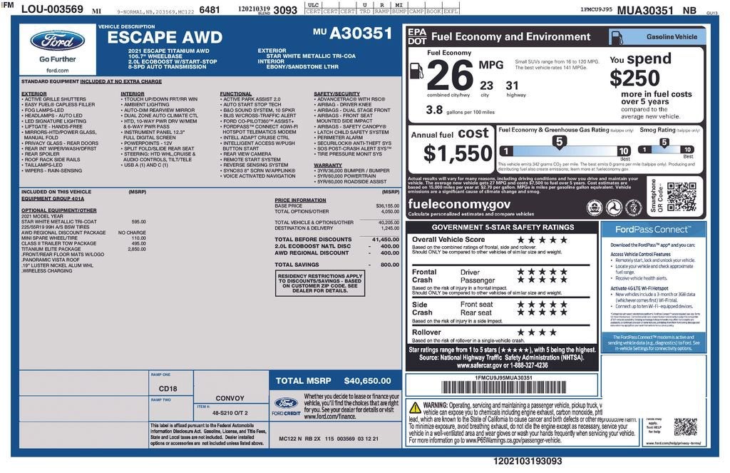 2021 Ford Escape Titanium