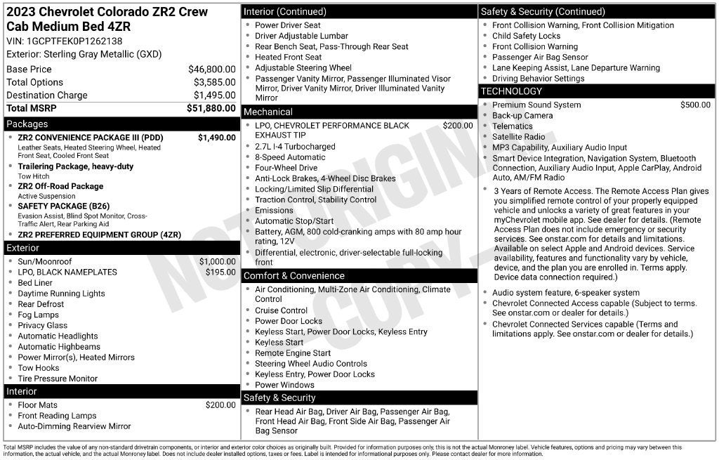 2023 Chevrolet Colorado 4WD ZR2