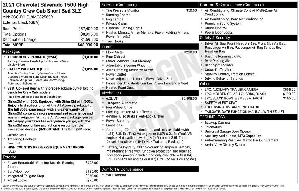 2021 Chevrolet Silverado 1500 High Country