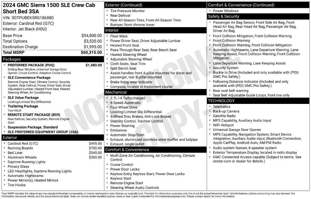 2024 GMC Sierra 1500 SLE