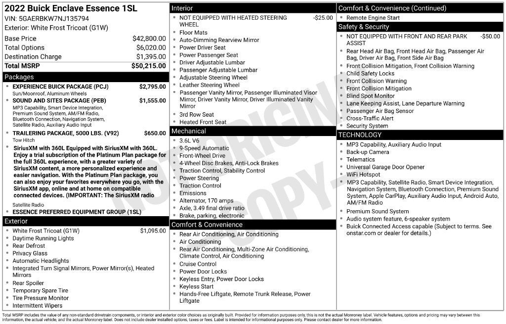 2022 Buick Enclave Essence
