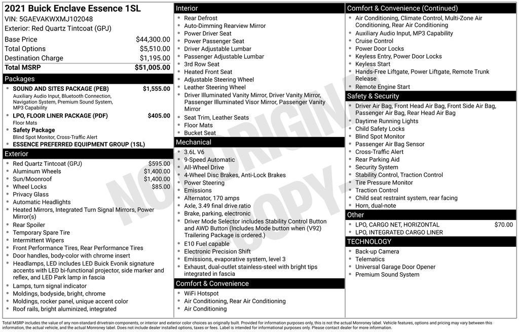 2021 Buick Enclave Essence