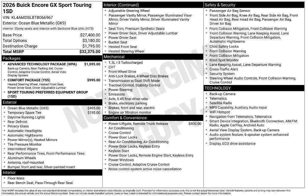 2026 Buick Encore GX Sport Touring