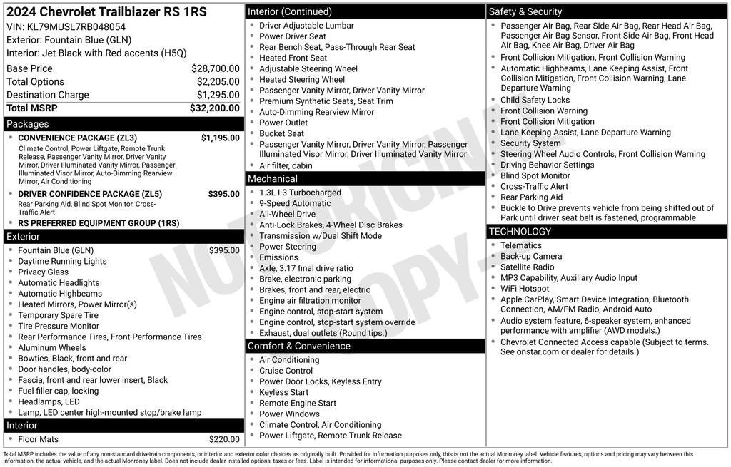 2024 Chevrolet Trailblazer RS