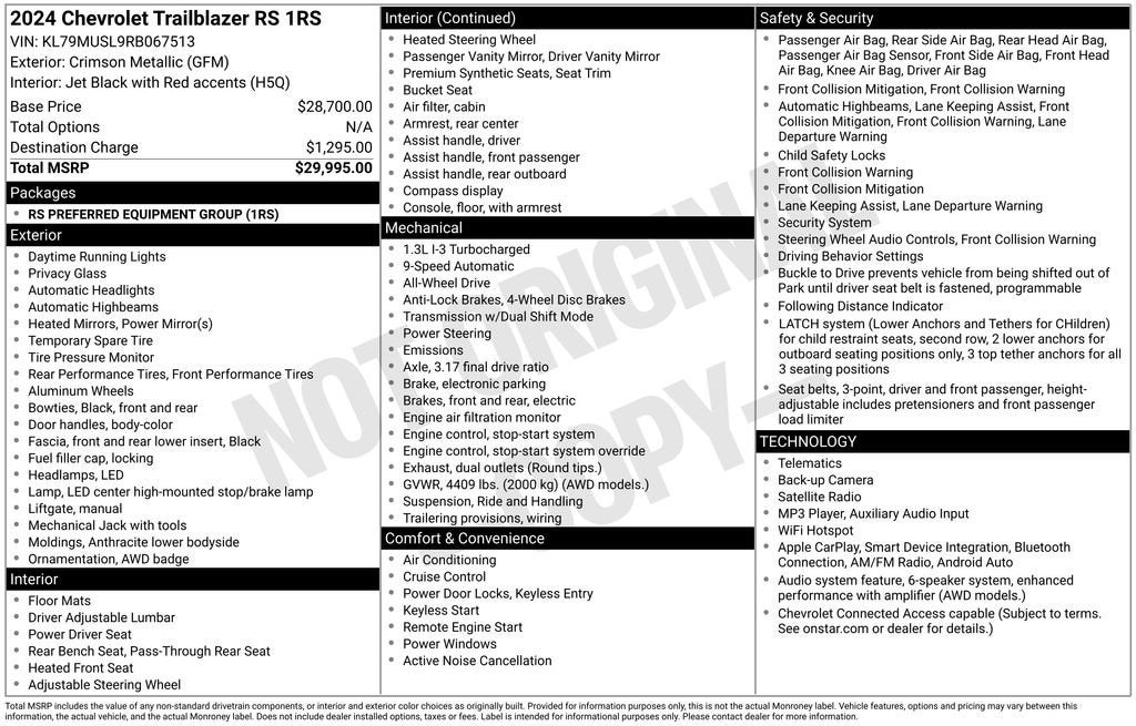 2024 Chevrolet Trailblazer RS