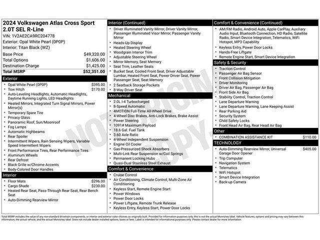 2024 Volkswagen Atlas Cross Sport 2.0T SEL R-Line