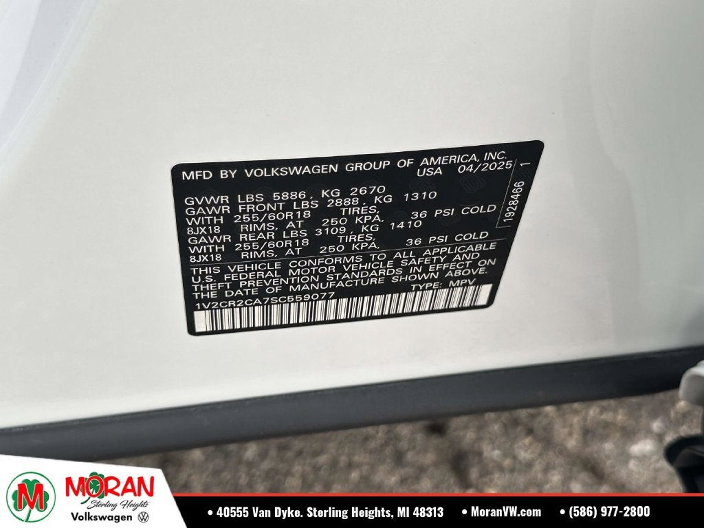 2025 Volkswagen Atlas 2.0T Peak Edition