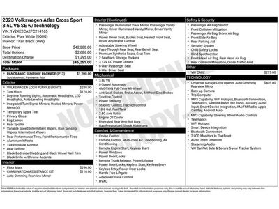 2023 Volkswagen Atlas Cross Sport 3.6L V6 SE w/Technology