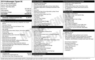 2019 Volkswagen Tiguan 2.0T SE 4Motion