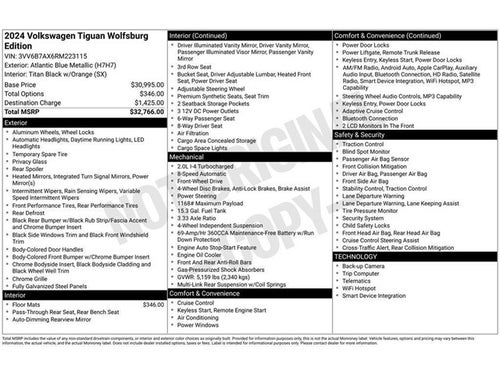 2024 Volkswagen Tiguan 2.0T Wolfsburg Edition