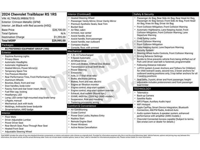 2024 Chevrolet TrailBlazer RS