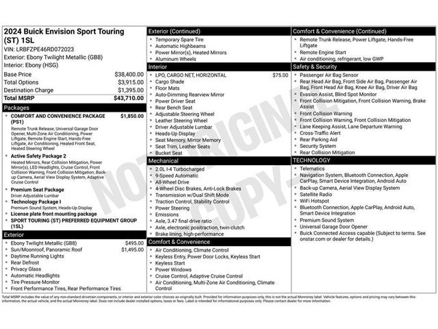 2024 Buick Envision Sport Touring