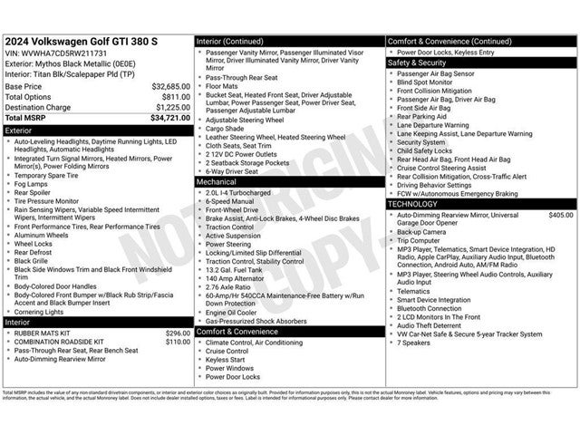 2024 Volkswagen Golf GTI S