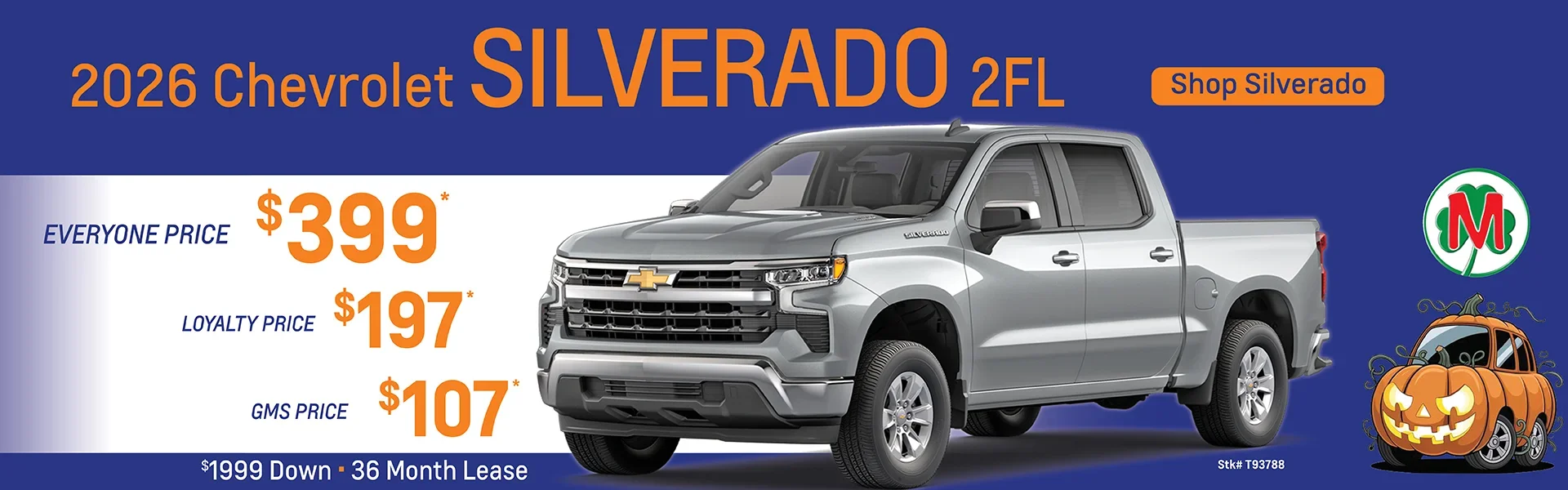 2026 Silverado 1500 2FL Lease Special